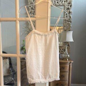 White Linen Tank  Size L